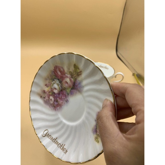 Royal Patrician Fine Bone China Grandmother Cup & Saucer England - Picture 9 of 10